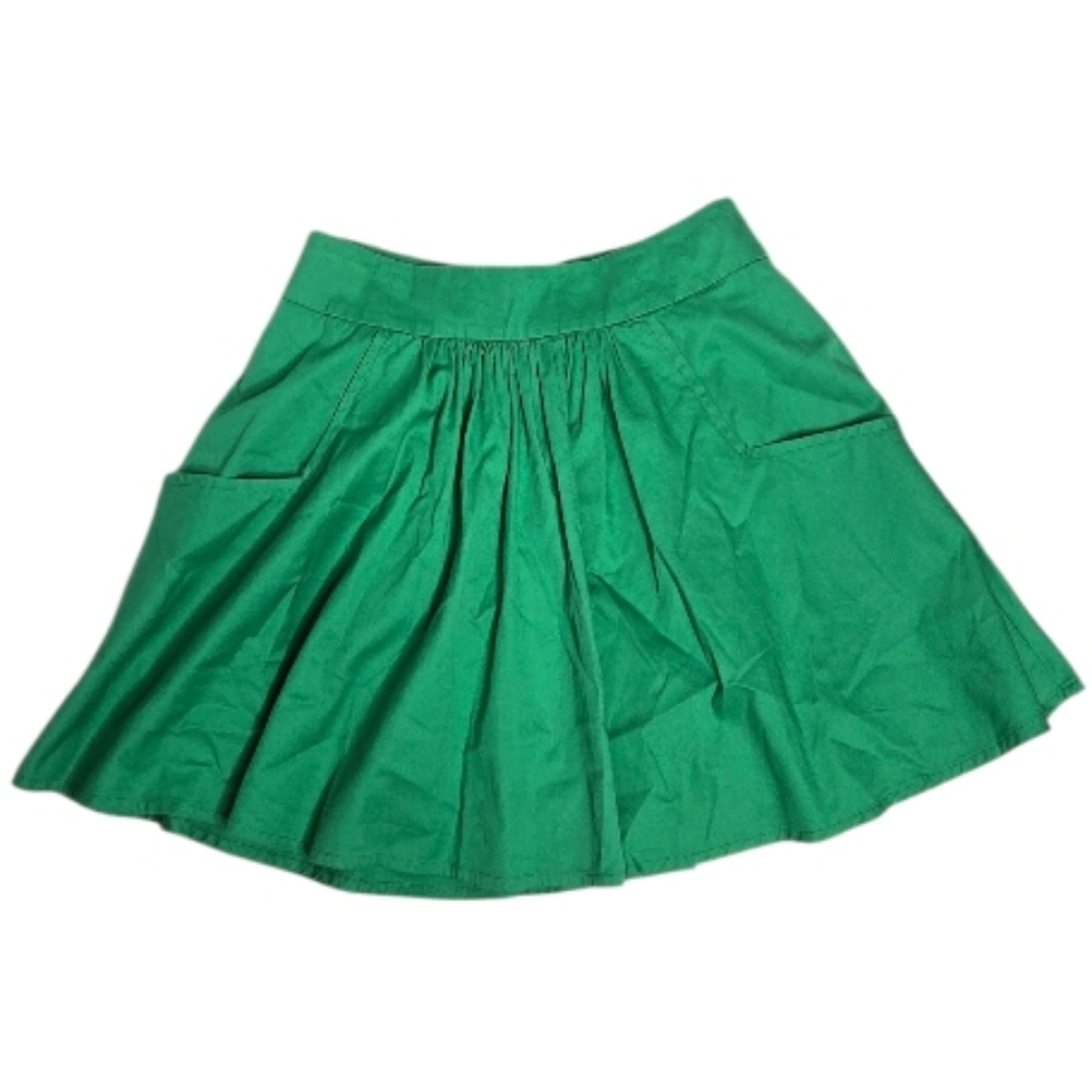 VERO MODA kelly green fit and flare mini skirt‎ with pockets XS